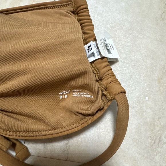 NWT AERIE Brown Bikini Top (M) and High Rise Bottom (L) - Picture 3 of 8